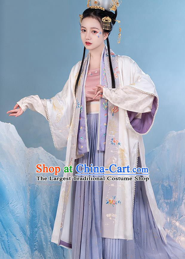 China Ancient Imperial Concubine Hanfu Dress Traditional Song Dynasty Noble Woman Historical Clothing Complete Set