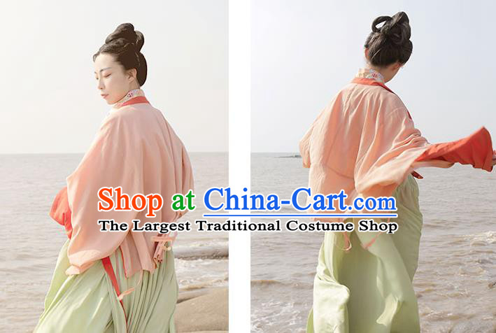 Traditional China Jin Dynasty Palace Lady Hanfu Dress Clothing Ancient Young Beauty Historical Costume