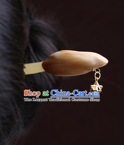 China National Hairpin Handmade Hair Jewelry Accessories Traditional Cheongsam Ox Horn Hair Clip