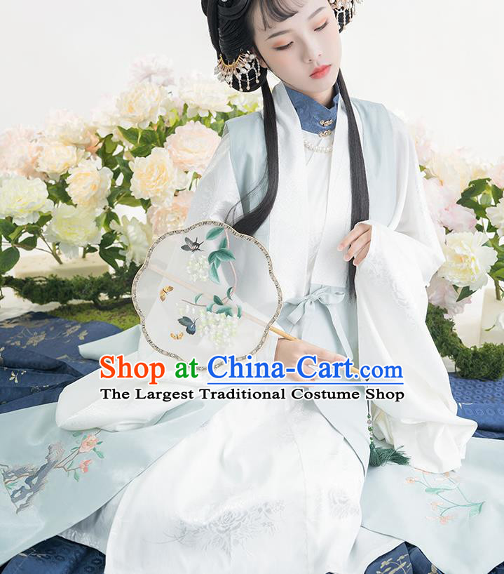 China Traditional Ming Dynasty Noble Princess Historical Clothing Ancient Patrician Female Embroidered Hanfu Dress