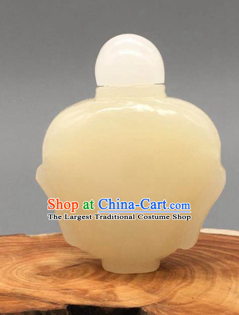 China Traditional Jade Carving Snuff Bottle Handmade Collection Tabatiere Anatomique