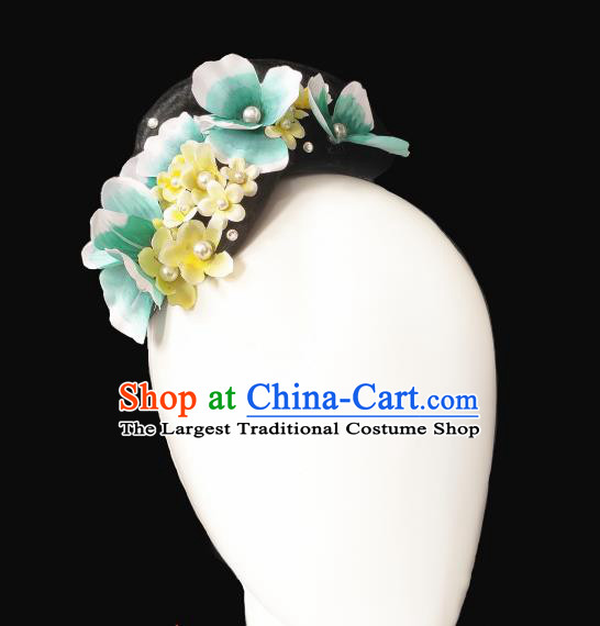 China Traditional Classical Dance Wig Chignon Fan Dance Hair Accessories