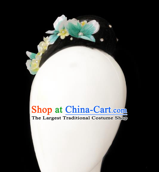 China Traditional Classical Dance Wig Chignon Fan Dance Hair Accessories
