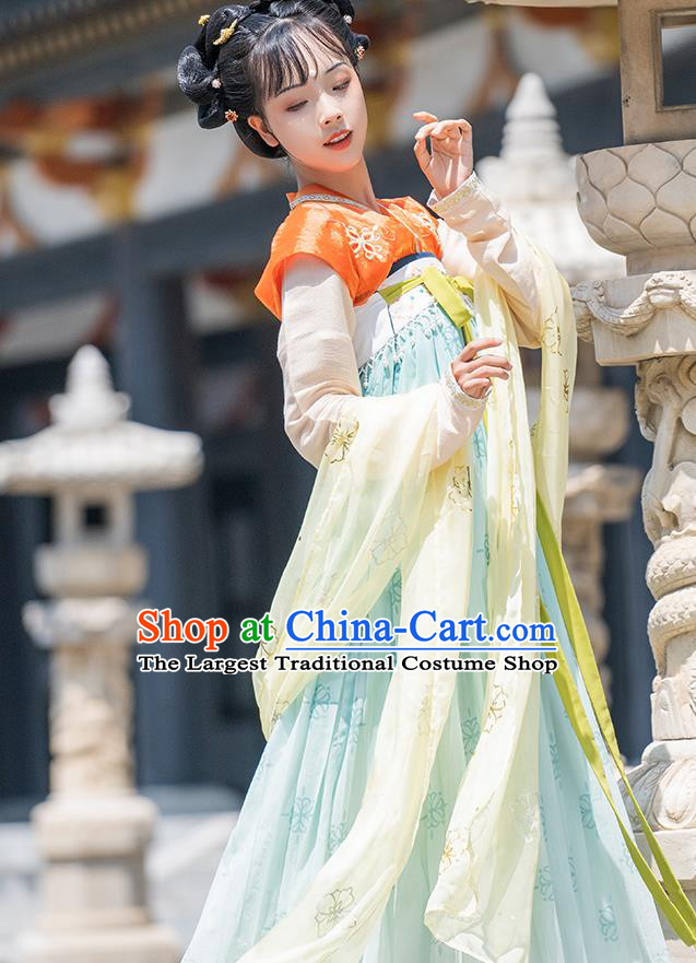 China Ancient Palace Infanta Hanfu Dress Traditional Tang Dynasty Royal Princess Tai Ping Historical Clothing