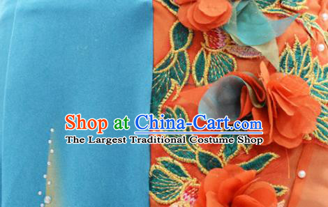 China Dai Nationality Folk Dance Blue Dress Traditional Yunnan Ethnic Peacock Dance Stage Performance Clothing