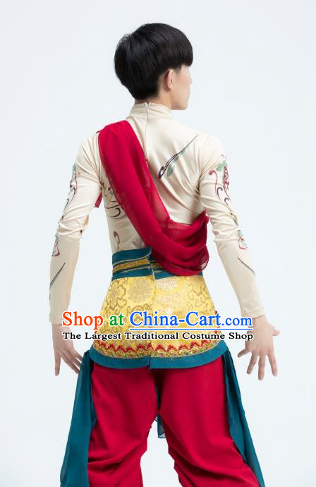 Traditional China Dunhuang Flying Dance Stage Performance Costume Classical Dance Outfits for Men