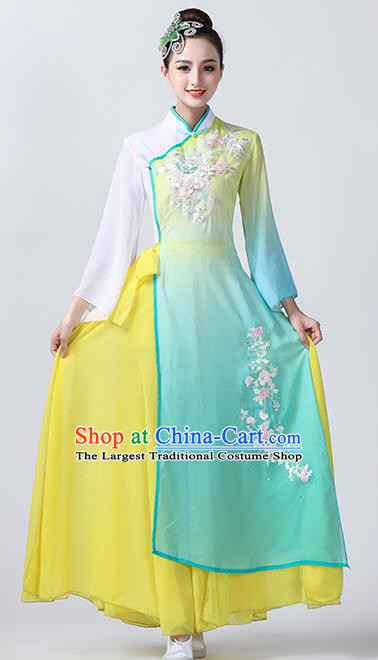 China Umbrella Dance Outfits Classical Dance Clothing Traditional Fan Dance Stage Performance Costume