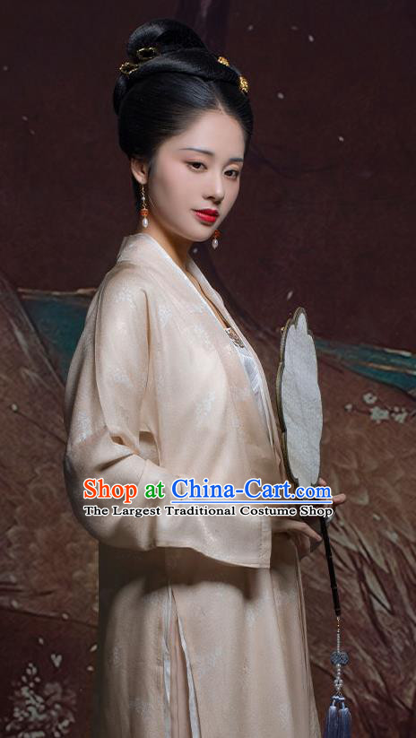 China Traditional Song Dynasty Young Mistress Historical Clothing Ancient Patrician Lady Hanfu Costumes