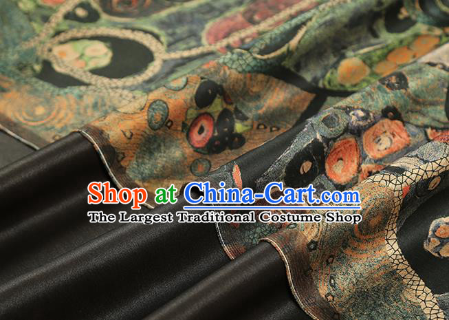 Chinese Classical Butterfly Pattern Gambiered Guangdong Gauze Drapery Brocade Cloth Traditional Cheongsam Silk Fabric