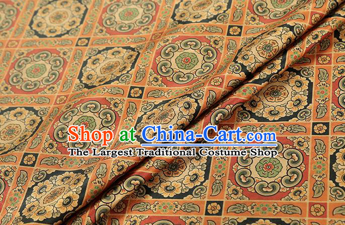 Chinese Classical Pattern Brocade Fabric Cheongsam Silk Drapery Traditional Gambiered Guangdong Gauze Cloth