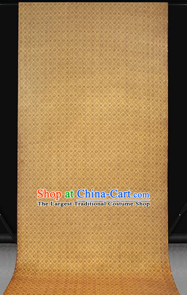 Chinese Cheongsam Gambiered Guangdong Gauze Classical Pattern Silk Fabric Traditional Golden Brocade Drapery