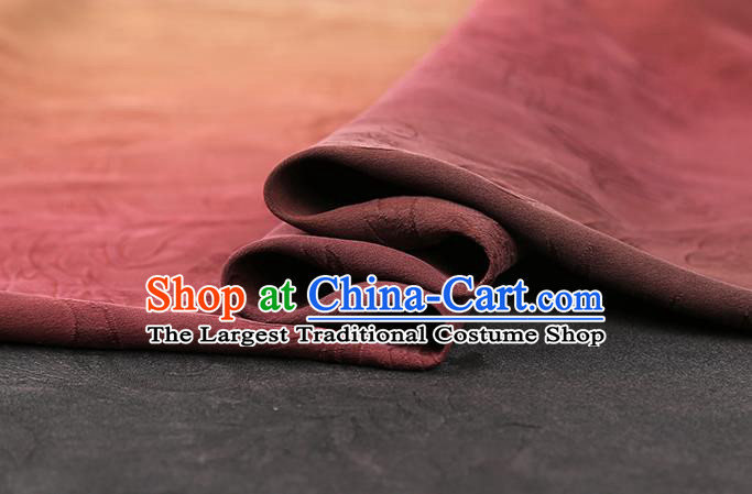 Chinese Cheongsam Gradient Gambiered Guangdong Gauze Classical Pattern Silk Fabric Traditional Jacquard Brocade Drapery
