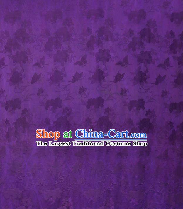 Chinese Jacquard Silk Drapery Classical Gambiered Guangdong Gauze Cheongsam Traditional Peony Butterfly Pattern Brocade Fabric
