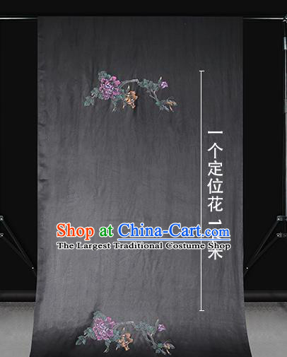 China Traditional Hand Painting Flower Silk Fabric Classical Gambiered Guangdong Gauze Cheongsam Drapery
