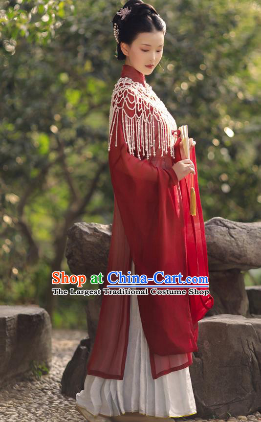 China Traditional Ming Dynasty Imperial Consort Historical Clothing Ancient Court Countess Hanfu Dress Costumes