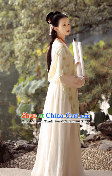 China Ancient Royal Princess Hanfu Dress Costumes Traditional Song Dynasty Palace Lady Historical Clothing Full Set