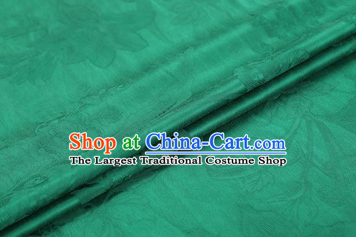 Chinese Traditional Brocade Fabric Classical Butterfly Pattern Jacquard Silk Drapery Qipao Dress Green Gambiered Guangdong Gauze