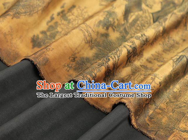 Chinese Traditional Gambiered Guangdong Gauze Fabric Classical Pattern Silk Drapery Qipao Dress Tapestry Cloth