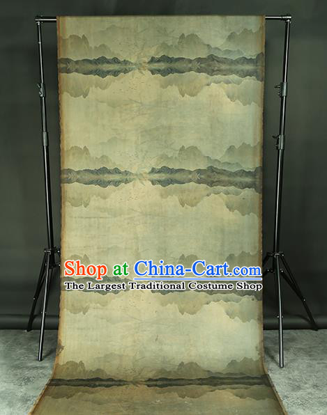 Chinese Bamboo Leaf Pattern Brocade Drapery Traditional Qipao Dress Light Green Silk Fabric