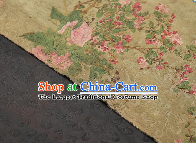 Chinese Classical Light Green Brocade Tapestry Gambiered Guangdong Gauze Traditional Qipao Dress Silk Fabric