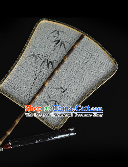China Ink Painting Bamboo Silk Fan Handmade Fans Traditional Hanfu Palace Fan