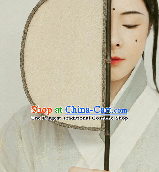 China Traditional Jin Dynasty Silk Fan Handmade Court Lady Fan Ancient Princess Hanfu Palace Fan