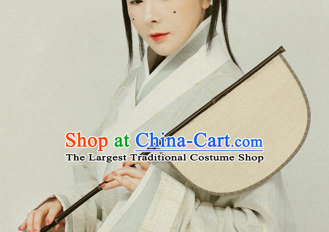 China Traditional Jin Dynasty Silk Fan Handmade Court Lady Fan Ancient Princess Hanfu Palace Fan