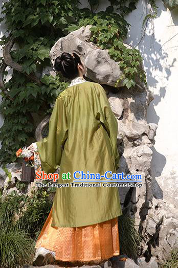China Ancient Patrician Beauty Embroidered Hanfu Dress Traditional Song Dynasty Nobility Lady Historical Clothing Complete Set