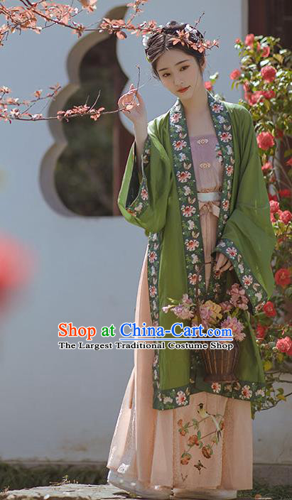 China Traditional Song Dynasty Nobility Lady Dress Clothing Ancient Royal Princess Embroidered Hanfu Costumes