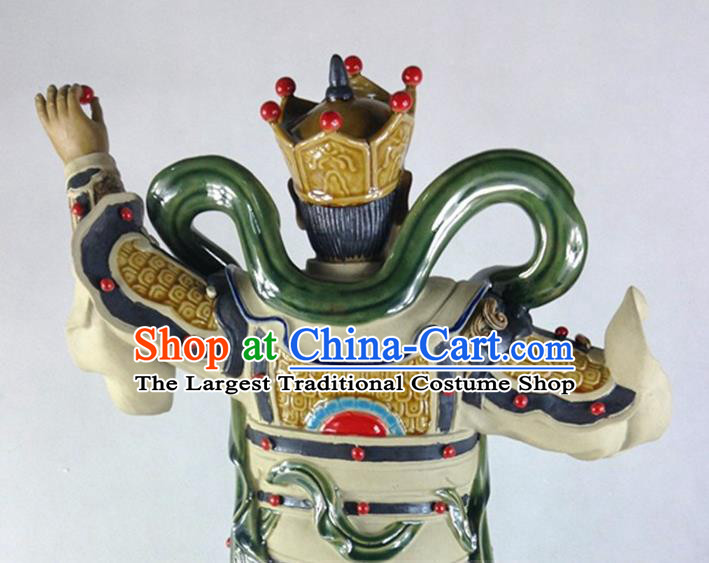 China Shi Wan Si Da Tian Wang Ceramic Statues Handmade Four Heavenly King Porcelain Figurine Set