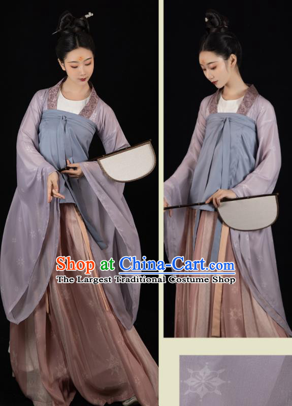 Chinese Ancient Hanfu Clothing Traditional Southern and Northern Dynasties Palace Lady Garment Costumes