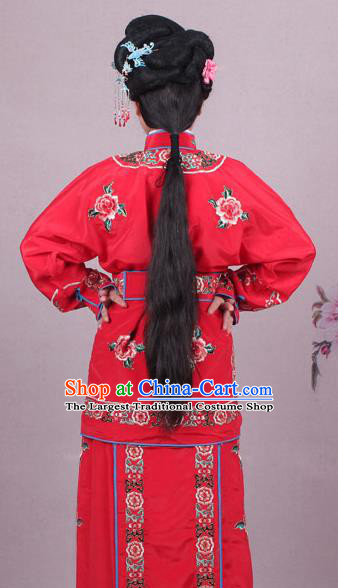 China Shaoxing Opera Swordswoman Red Dress Clothing Traditional Peking Opera Dao Ma Dan Garment Costumes