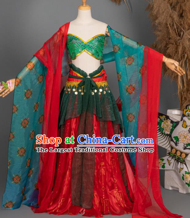 China Classical Dance Clothing Cosplay Dunhuang Fairy Hanfu Dress Ancient Princess Garment Costumes