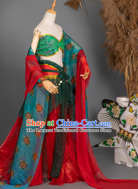 China Classical Dance Clothing Cosplay Dunhuang Fairy Hanfu Dress Ancient Princess Garment Costumes