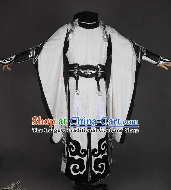 Chinese Game Jian Xia Qing Yuan Clothing Ancient Swordsman Attires Cosplay Taoist Priest Garment Costumes