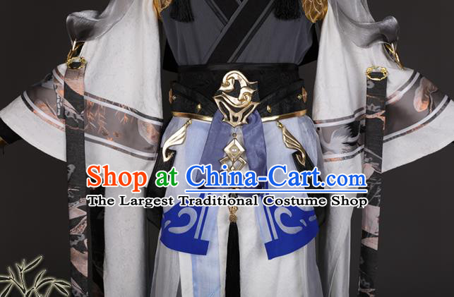 Chinese Ancient Swordsman Attires Cosplay Taoist Priest Garment Costumes Game Jian Xia Qing Yuan Young Hero Clothing