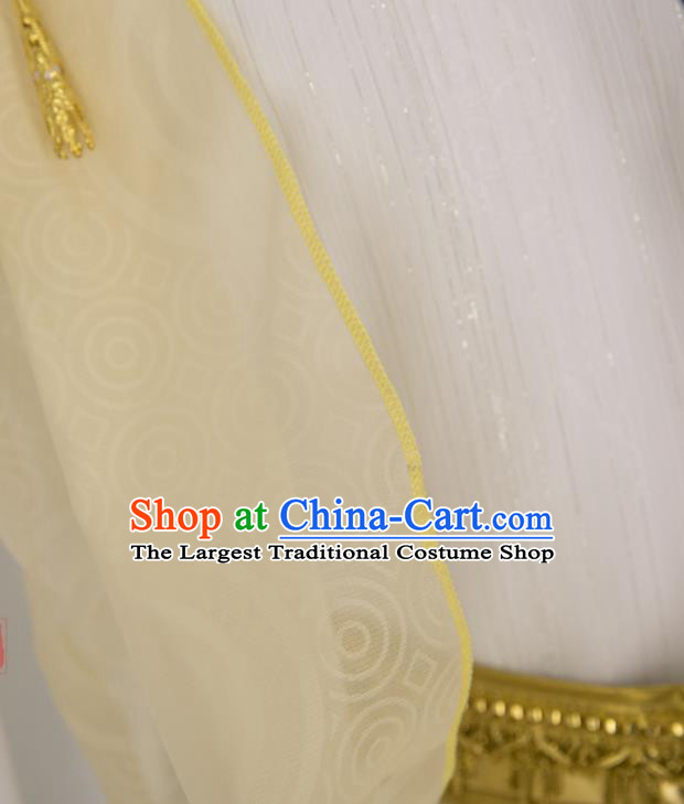 China Ancient Young Childe Clothing Cosplay Prince Garment Costumes Traditional Hanfu White Apparels