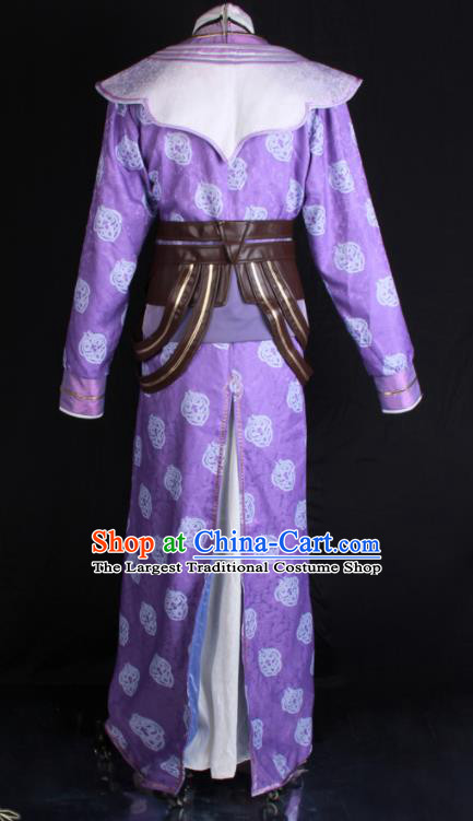 Chinese Cartoon Legend of Exorcism Qiu Yong Si Clothing Ancient Swordsman Attire Cosplay Young Hero Garment Costumes