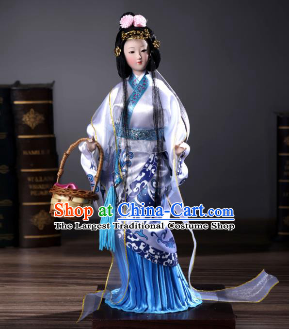 White Handmade Traditional China Beijing Silk Figurine - Beauty Xi Shi