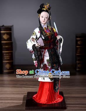 Handmade A Dream in Red Mansions Traditional China Beijing Silk Figurine the Twelve Hairpins of Jinling Xue Baochai