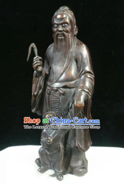 Handmade Zhang Xian Da Di Bronze Statue Copper Zhang Xian Song Zi Statue Chinese God Statue