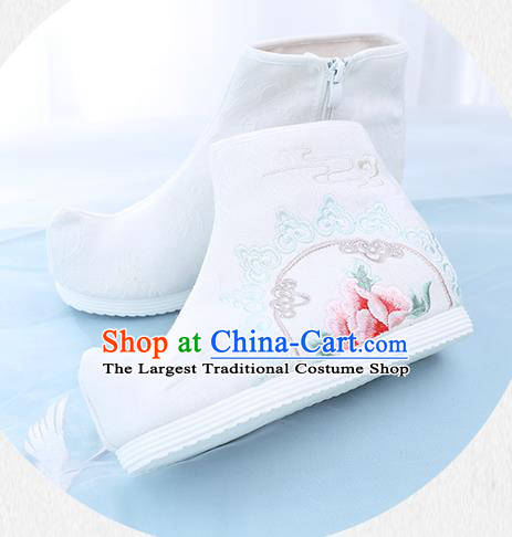 China Embroidered Short Boots National Cloth Shoes Traditional Hanfu Boots