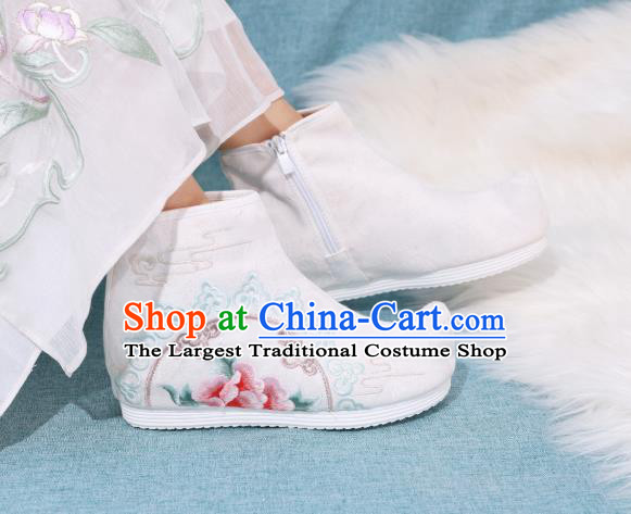 China Embroidered Short Boots National Cloth Shoes Traditional Hanfu Boots
