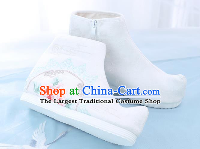 China Embroidered Short Boots National Cloth Shoes Traditional Hanfu Boots