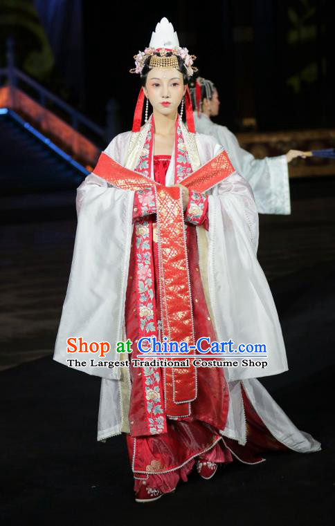 Traditional China Song Dynasty Wedding Historical Costumes Ancient Court Empress Hanfu Clothing Full Set