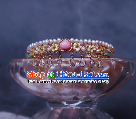 China Traditional Yellow Shell Osmanthus Bracelet Accessories Handmade Pearls Wristlet Jewelry