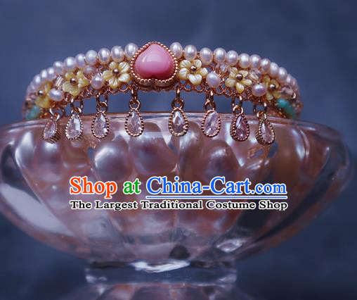 China Traditional Yellow Shell Osmanthus Bracelet Accessories Handmade Pearls Wristlet Jewelry
