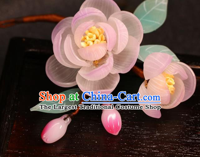 China Traditional Hanfu Hair Stick Hair Accessories Classical Peach Flower Hairpin