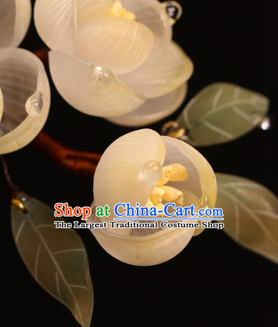 China Classical Yellow Flowers Hairpin Traditional Hanfu Hair Stick Hair Accessories