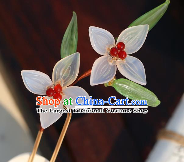 China Classical Litchi Flower Hairpin Traditional Hair Accessories Hanfu Hair Stick